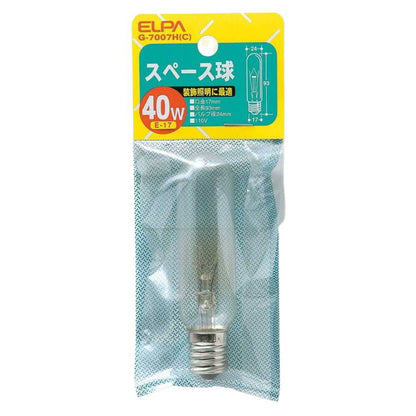 ELPA Space Bulb Incandescent E17 40W G-7007H