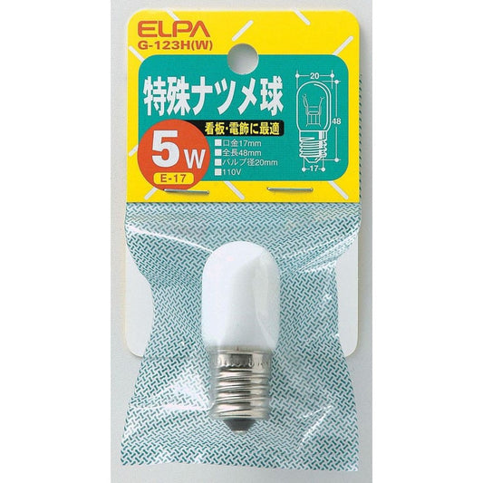 ELPA Special Natsume Bulb Incandescent E17 5W G-123H(W)