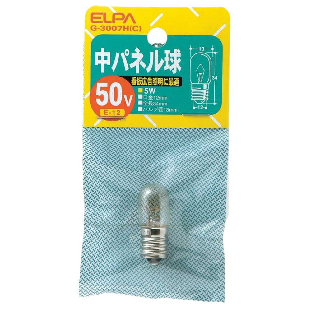 ELPA Medium Panel Bulb Incandescent E12 5W G-3007H(C)