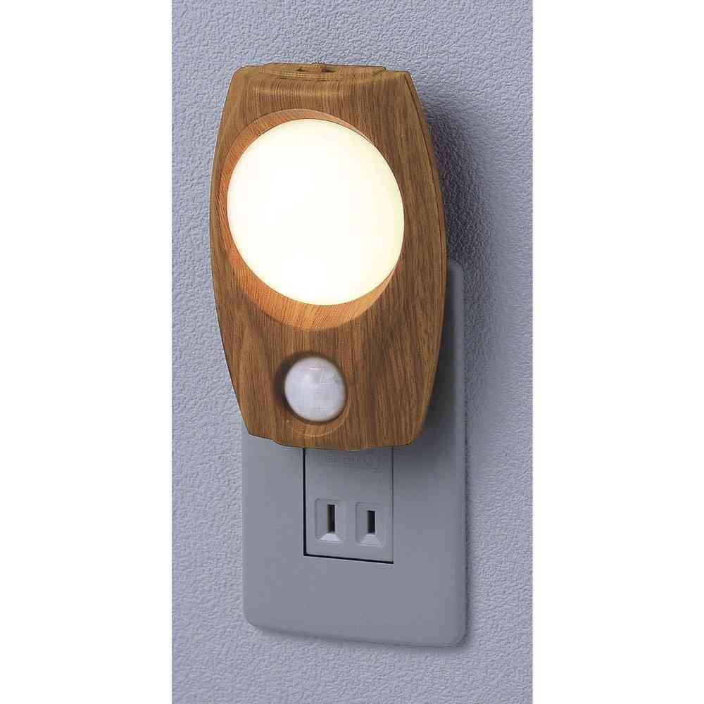 Asahi Denki Elpa LED Sensor Light Wood Grain Warm White PM-LW200(L)