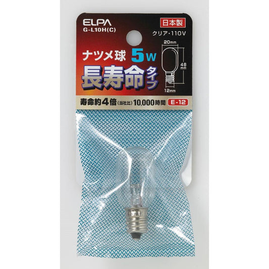 ELPA Natsume Bulb Incandescent Bulb E12 5W G-L10H (C)