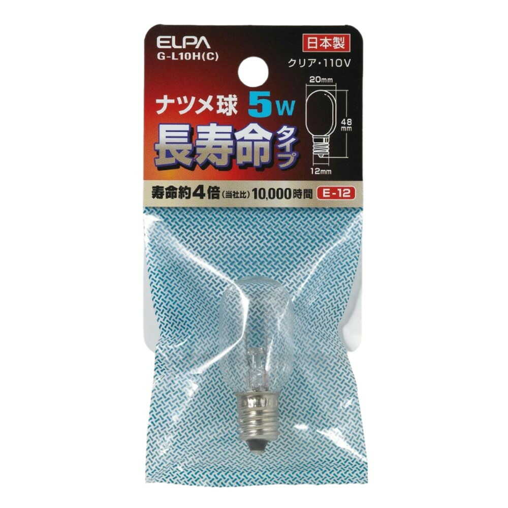 ELPA Natsume Bulb Incandescent Bulb E12 5W G-L10H (C)