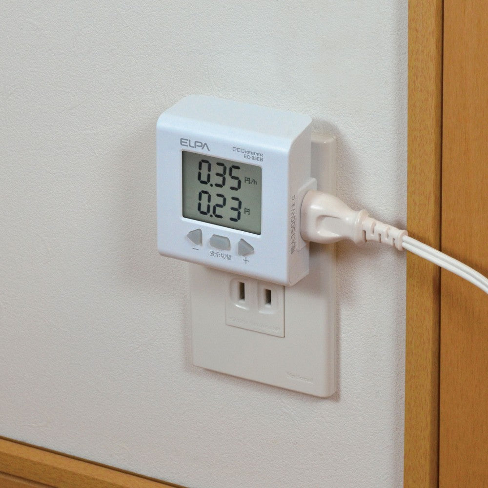 ELPA Simple Electric Power Meter Eco Keeper EC-05EB