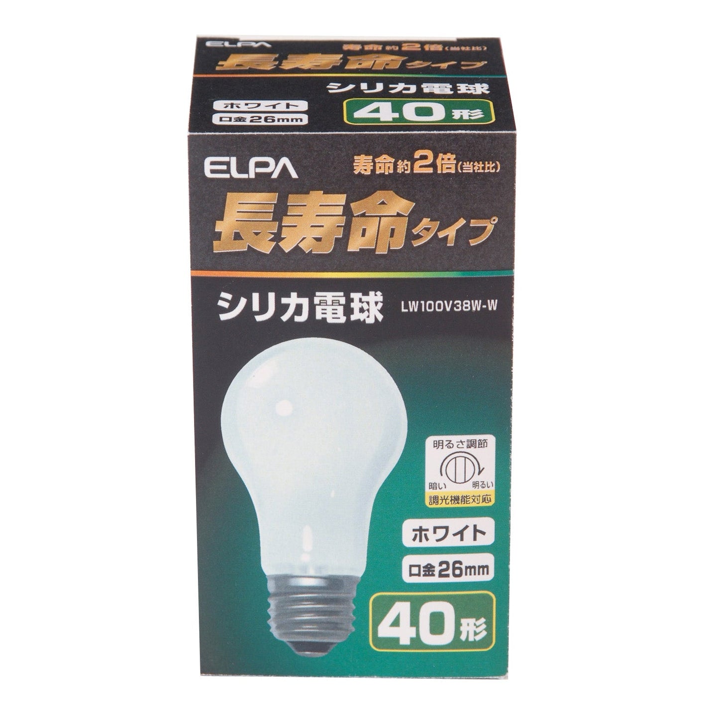 Elpa ELPA Long Life Silica 40W Equivalent Bulb E26 100V 38W White