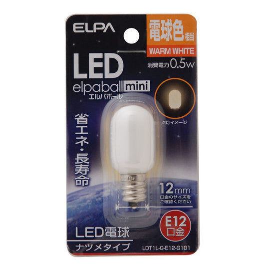 ELPA LED Decorative Bulb Natsume Shape Long Life Energy Saving E12 LDT1L-G-E12-G101