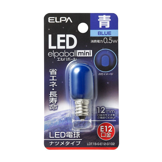 ELPA LED Decorative Bulb Natsume Shape Long Life Energy Saving E12 LDT1B-G-E12-G102
