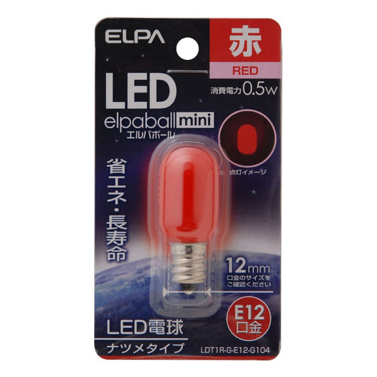 ELPA LED Decorative Bulb Natsume Shape Long Life Energy Saving E12 LDT1R-G-E12-G104