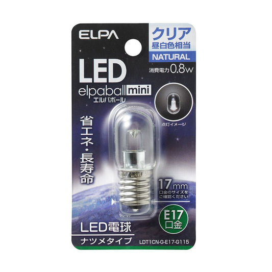 ELPA LED Decorative Bulb Natsume Shape LED Energy Saving E17 0.8W LDT1CN-G-E17-G115