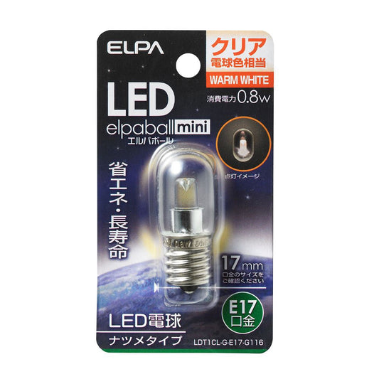 ELPA LED Decorative Bulb Natsume Shape LED Energy Saving E17 0.8W LDT1CL-G-E17-G116