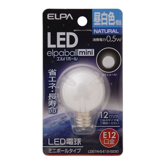 ELPA LED Decorative Bulb Mini Ball G30 Type LED Energy Saving E12 0.5W LDG1N-G-E12-G230