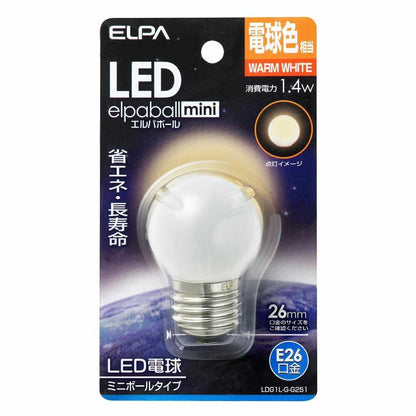 Asahi Electric ELPA LED Bulb G40 Type E26 LDG1L-G-G251