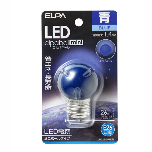 ELPA LED Decorative Bulb G40 Long Life Energy Saving E26 LDG1B-G-G252