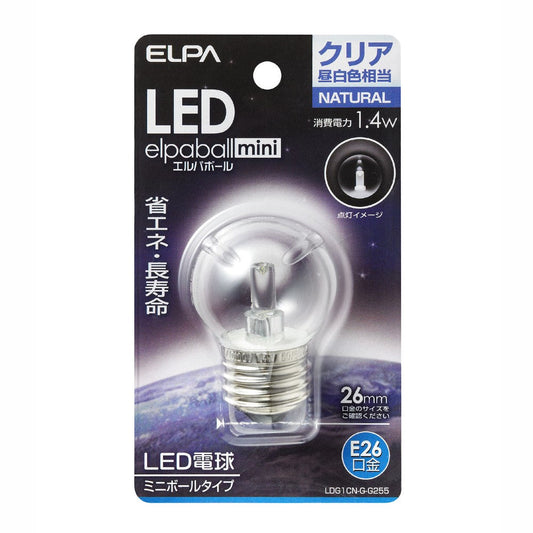 ELPA LED Decorative Bulb G40 Long Life Energy Saving E26 LDG1CN-G-G255