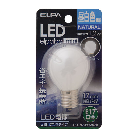 Elpa ELPA LED Decorative Bulb S Shape Mini Bulb Type Daylight E17 1.2W 55lm Indoor