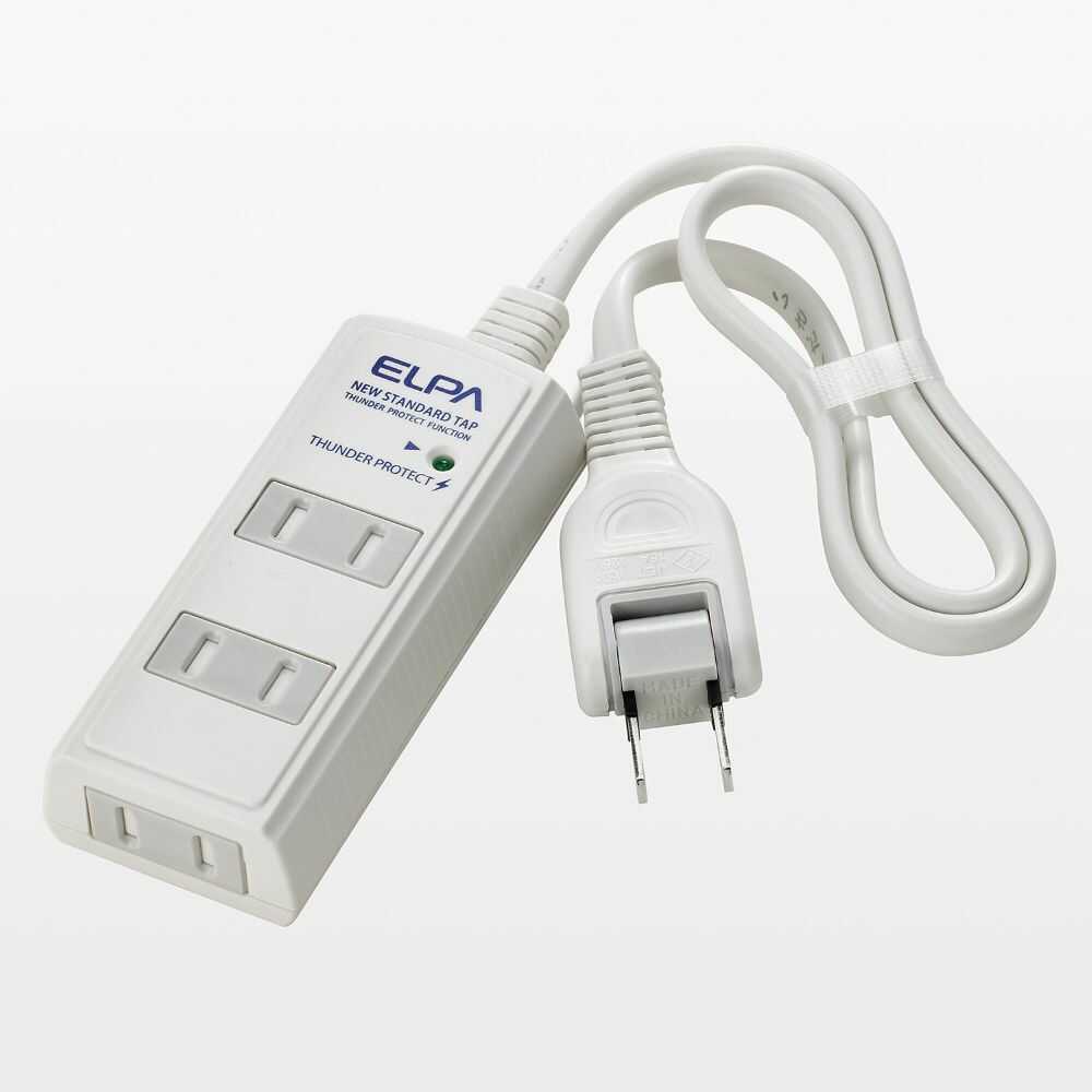 Asahi Electric ELPA Surge-Proof Power Strip 3P 1m WBT-3010SBN(W)