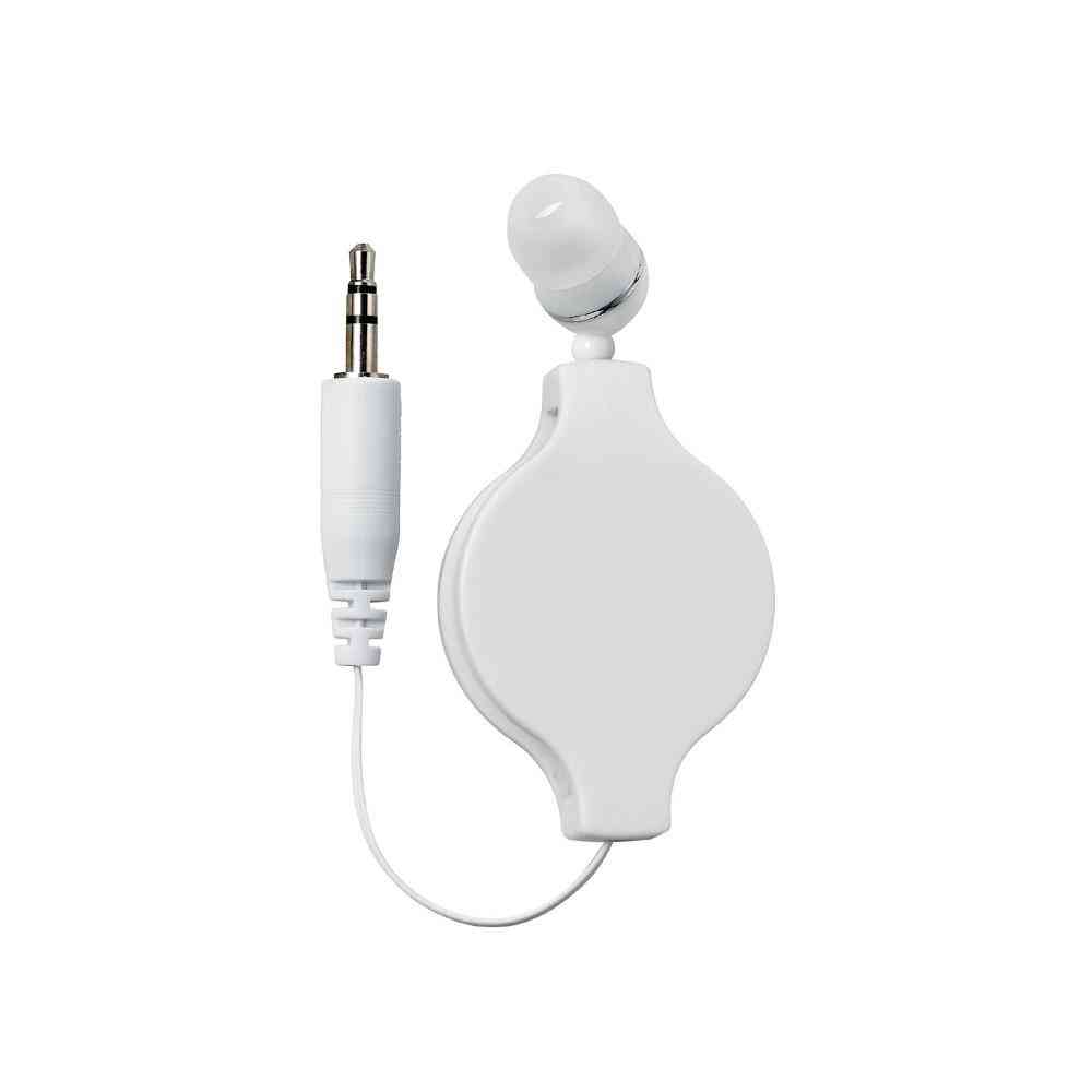 ELPA One-Ear Earphone with Left and Right Sound Canal Type 1.2m Retractable White RE-STKM01 (W)