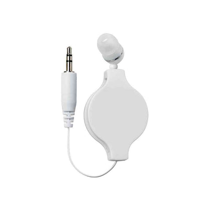 ELPA One-Ear Earphone with Left and Right Sound Canal Type 1.2m Retractable White RE-STKM01 (W)