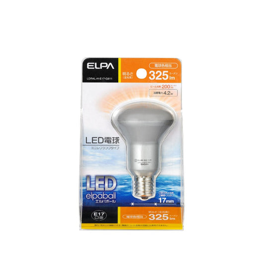 Elpa ELPA LED Bulb Mini Reflector Long Life Energy Saving E17 LDR4L-H-E17-G611