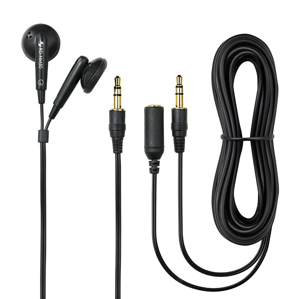 ELPA Stereo In-Ear Headphones + 3M Extension Both Ears Inner Ear Type 2m φ3.5mm RD-NM50