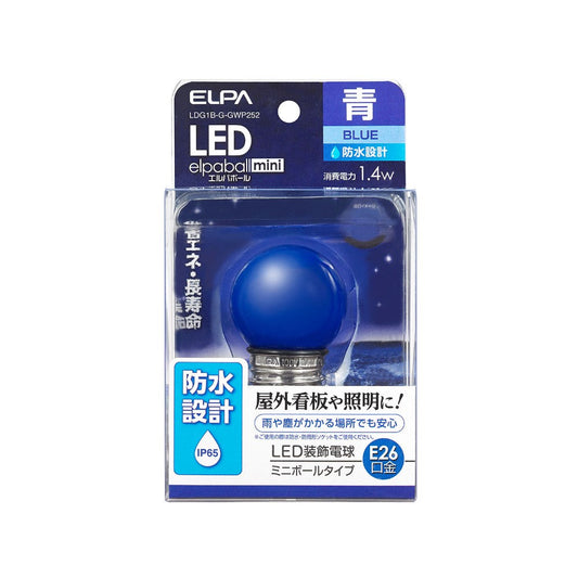 ELPA LED Bulb G40 Type Waterproof Design Outdoor Sign E26 LDG1B-G-GWP252