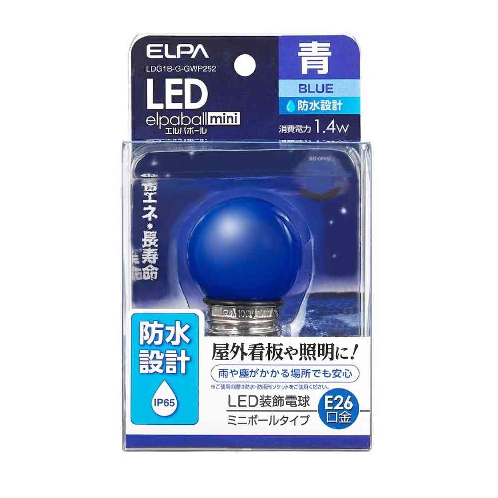 ELPA LED Bulb G40 Type Waterproof Design Outdoor Sign E26 LDG1B-G-GWP252