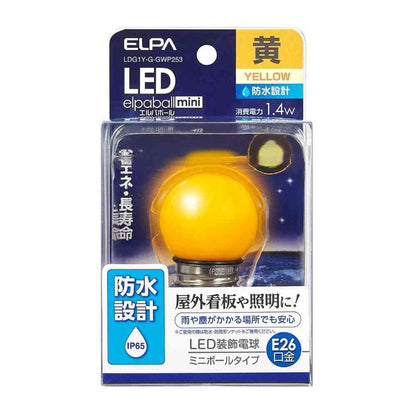 ELPA LED Bulb G40 Waterproof Design Outdoor Sign E26 LDG1Y-G-GWP253