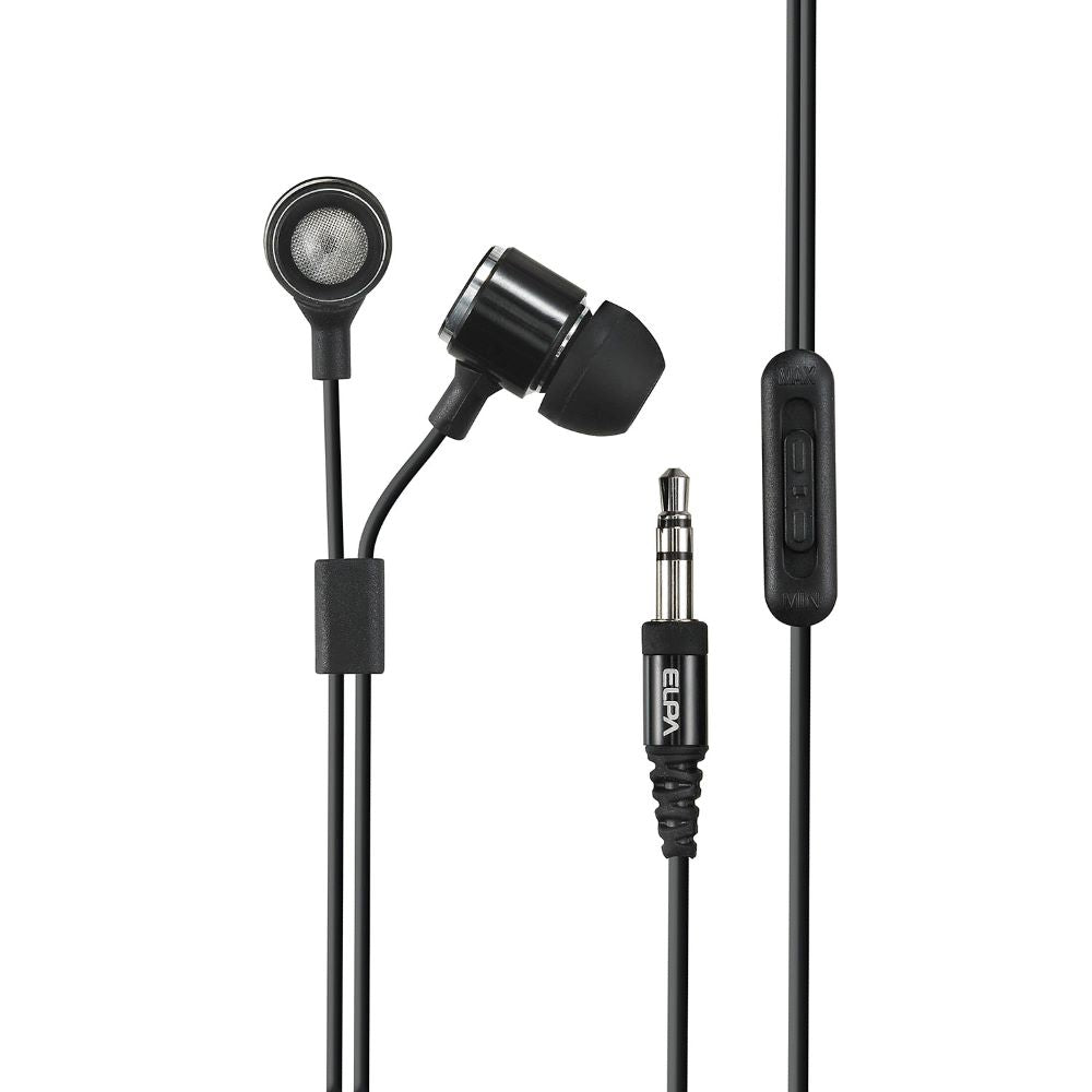 ELPA TV Stereo Headphones Dual Ear Canal Type 3m φ3.5mm RD-MV03 (BK)