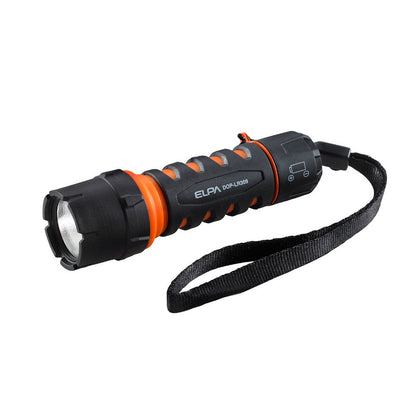 ELPA LED Rubber Light Flashlight Waterproof 60 Lumens DOP-LR309