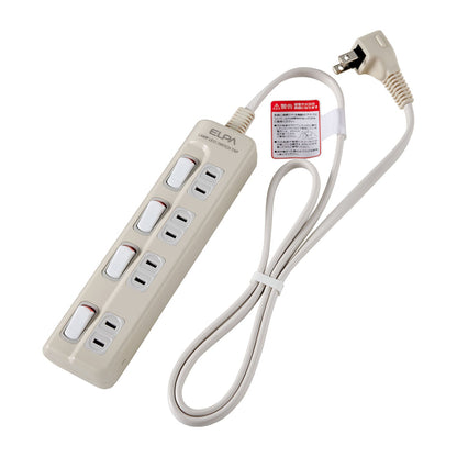 Asahi Electric Elpa Lamp-less Tap 4P 1m - WLS-410EB(W)