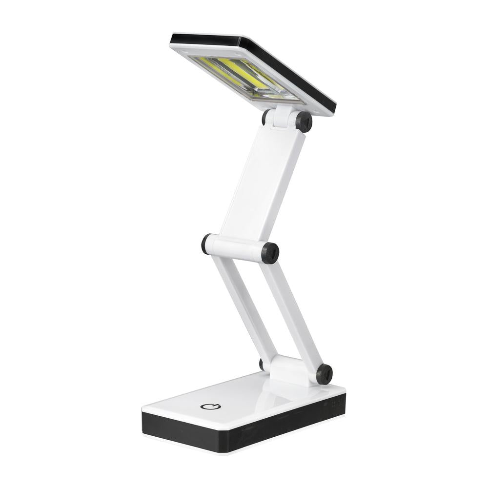 ELPA LED Compact Desk Light Portable Foldable White COB LED Max 260lm AS-LC01(W)