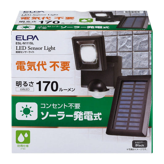 ELPA Solar LED Sensor Light ESL-N111SL 1 Light