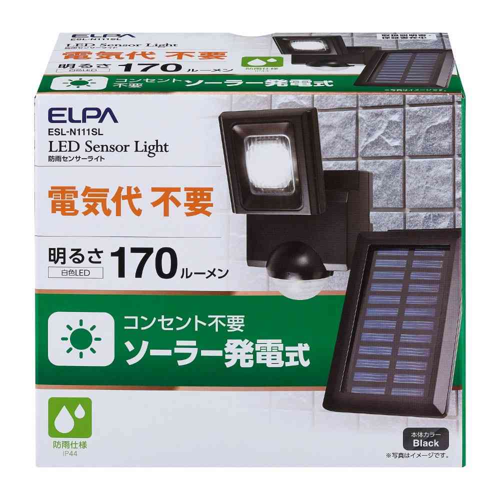 ELPA Solar LED Sensor Light ESL-N111SL 1 Light