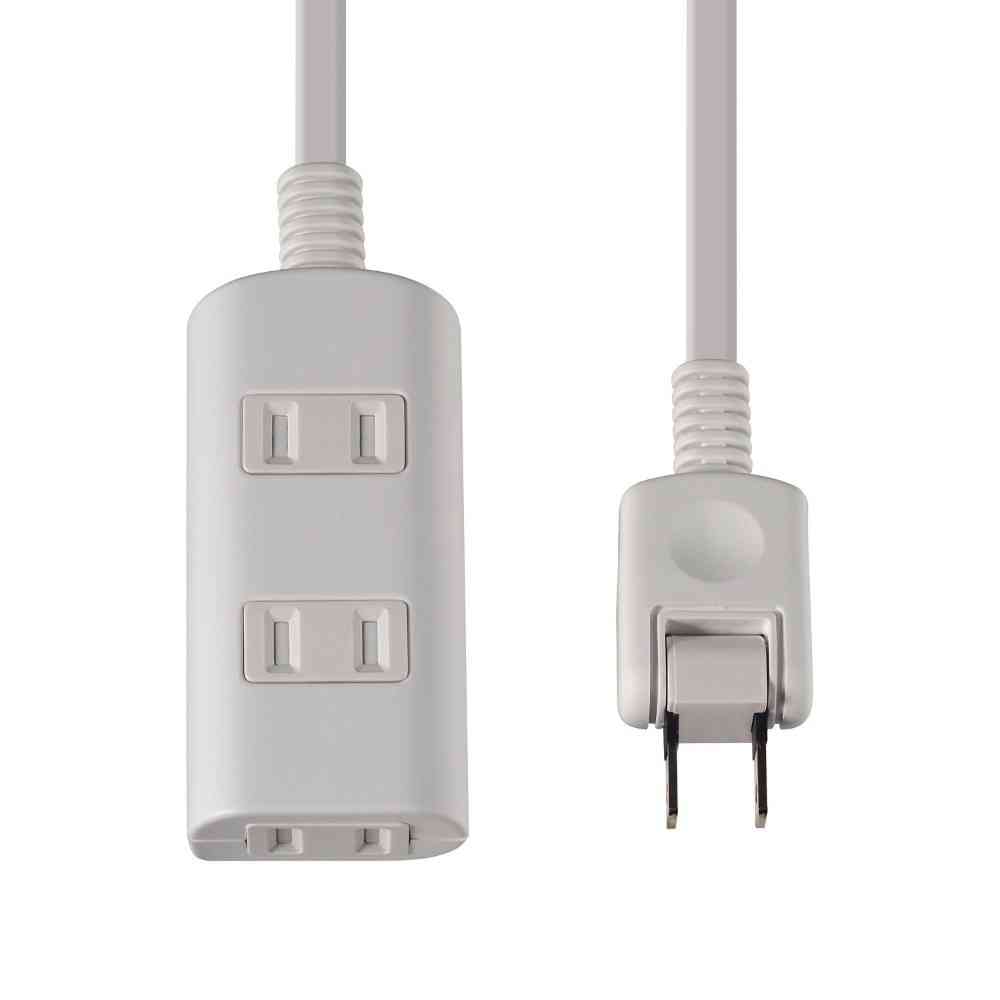 ELPA Door-Mounted Power Strip AC 3 Outlets 5m White WBT-N3050B