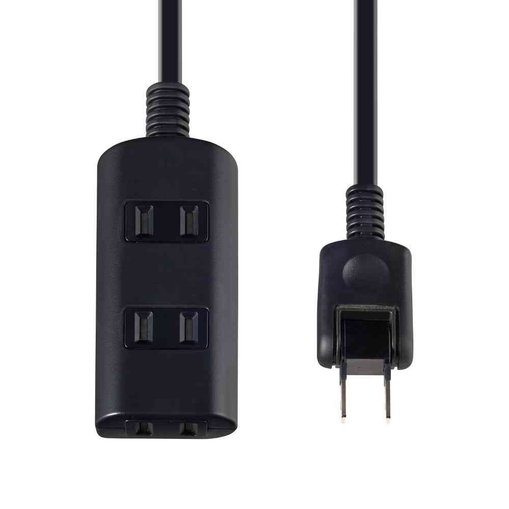 ELPA Door-Type Power Strip AC 3 Outlets 5m Black WBT-N3050B