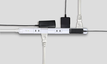 ELPA Lightning Surge Protector Slim Rotating Tap 2m 7 Ports WBS-SL702SB(W)