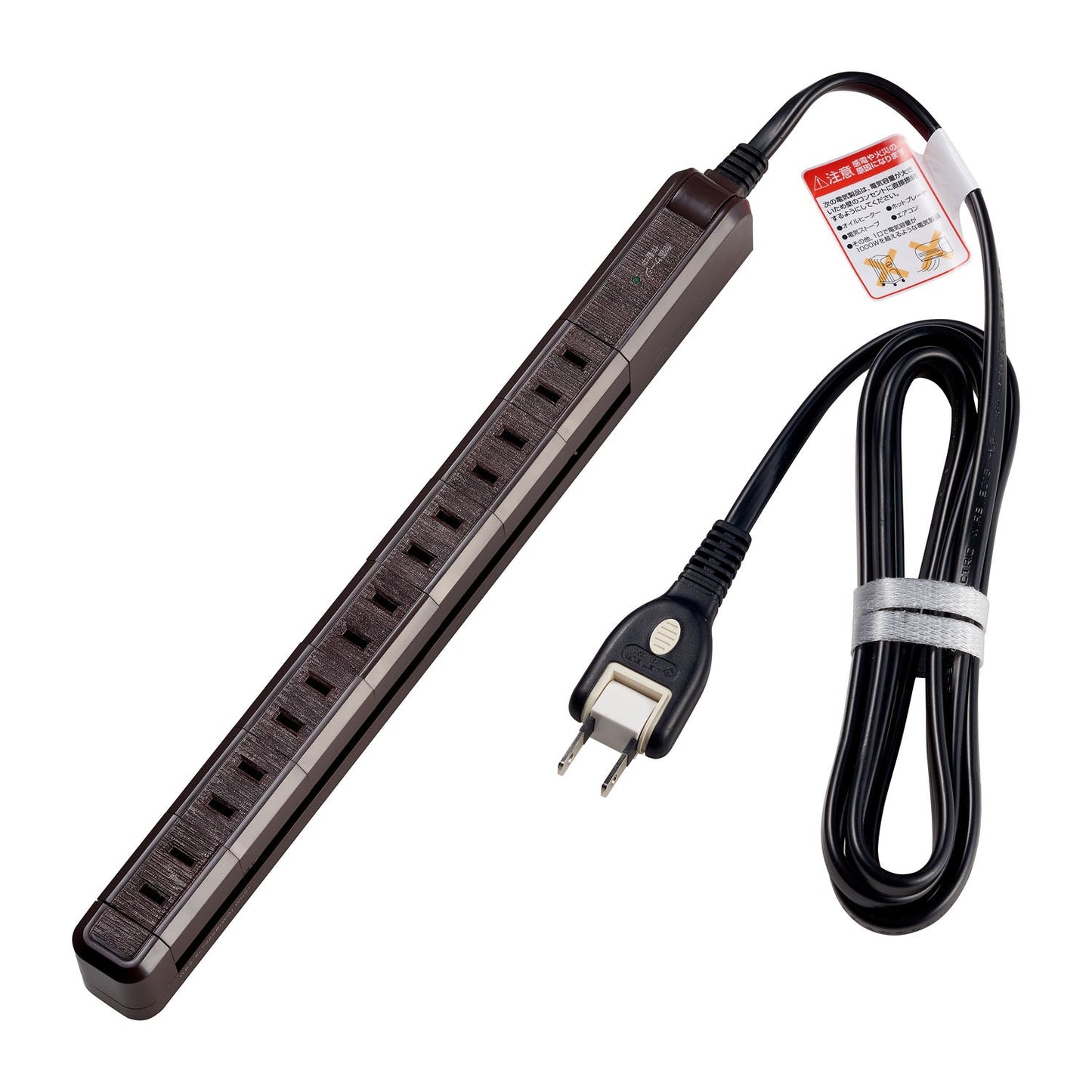 Asahi Electric ELPA Surge-Proof 7-Port Slim Rotating Tap 2m