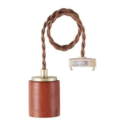 ELPA Pendant Socket Dark Wood Grain PD-WE26D