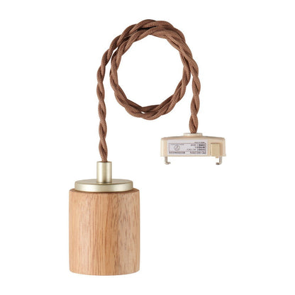 ELPA Pendant Socket Wood Grain Natural PD-WE26N