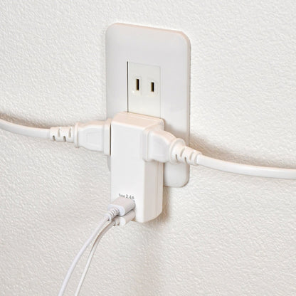 Asahi Electric Elpa USB Tap 2-Socket 2-Port 2.4A - UA-222L