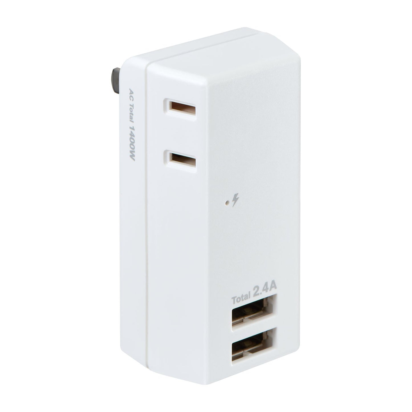 ELPA Lightning Surge Protector USB Tap 2 Ports 2.4A UA-222SL