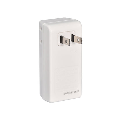 ELPA Lightning Surge Protector USB Tap 2 Ports 2.4A UA-222SL