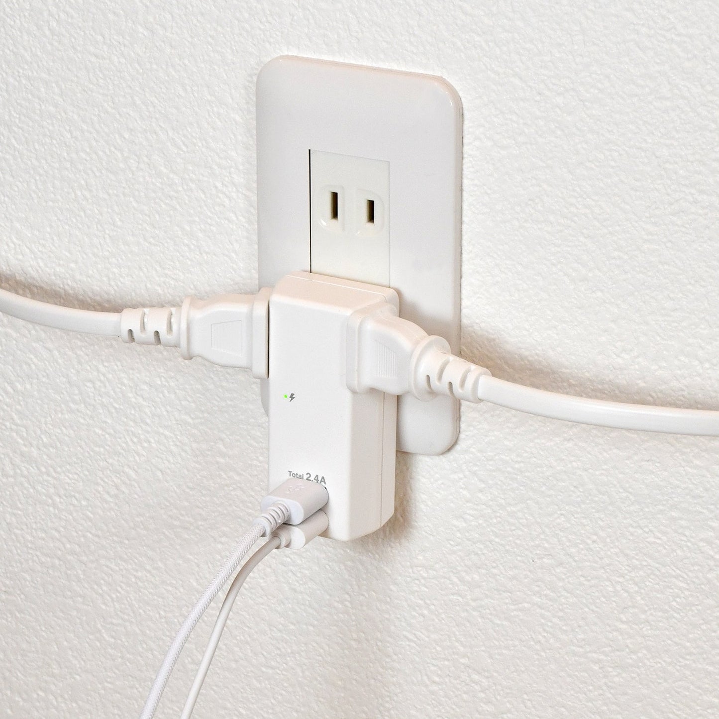 ELPA Lightning Surge Protector USB Tap 2 Ports 2.4A UA-222SL