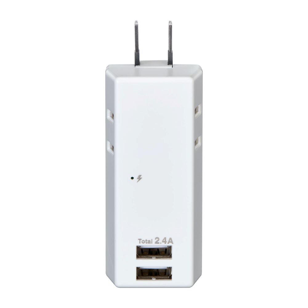Elpa ELPA Lightning-Proof USB Tap 2 Outlets 2 Ports 2.4A Surge Guard UA-222SB