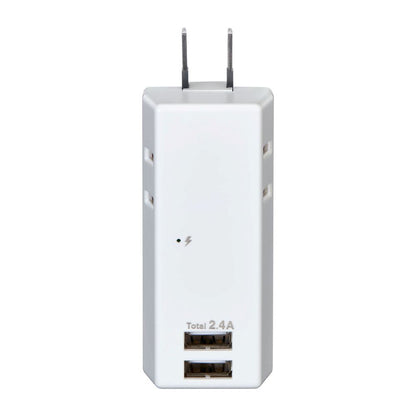 Elpa ELPA Lightning-Proof USB Tap 2 Outlets 2 Ports 2.4A Surge Guard UA-222SB