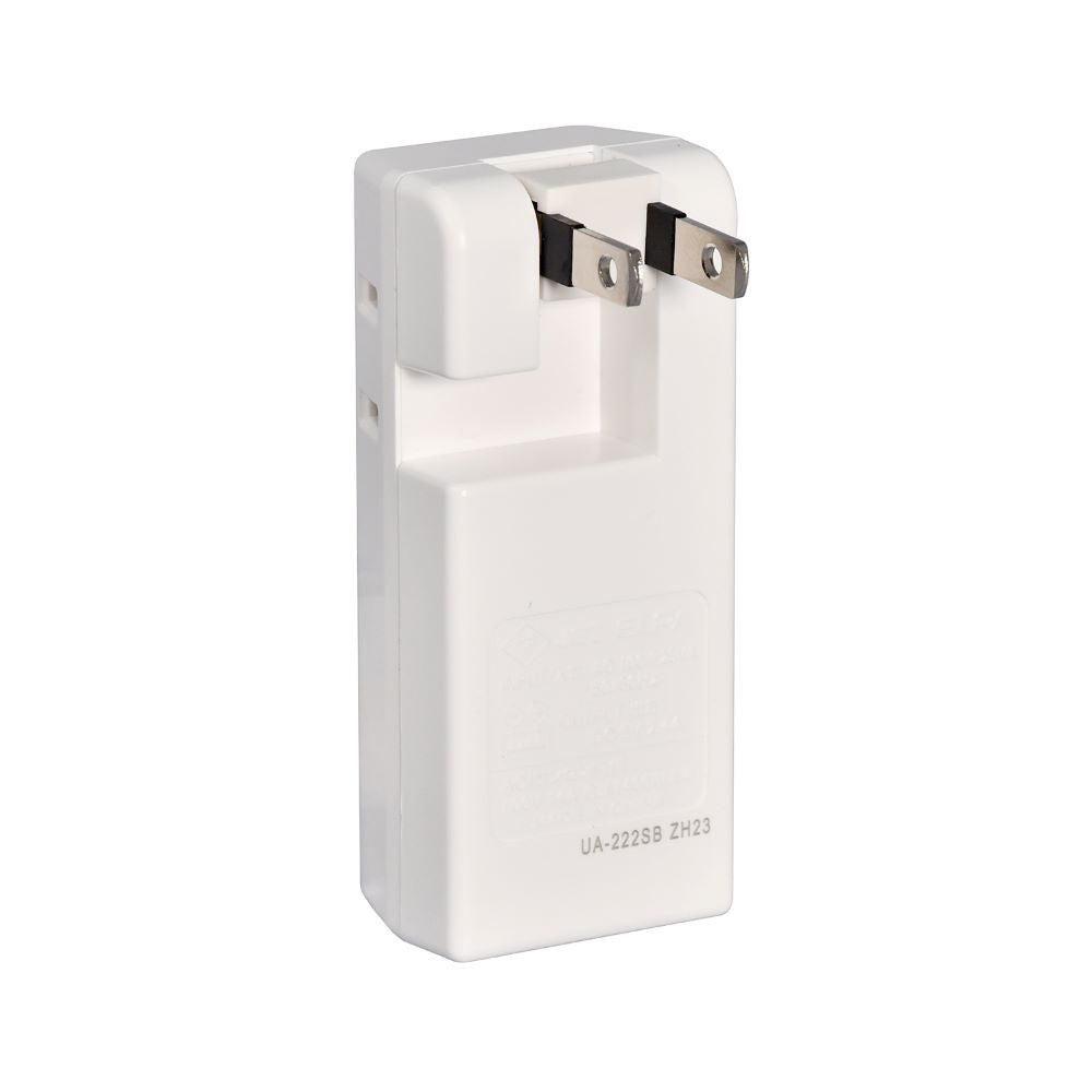 Elpa ELPA Lightning-Proof USB Tap 2 Outlets 2 Ports 2.4A Surge Guard UA-222SB
