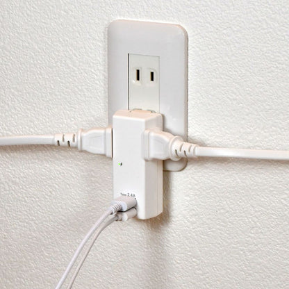 Elpa ELPA Lightning-Proof USB Tap 2 Outlets 2 Ports 2.4A Surge Guard UA-222SB