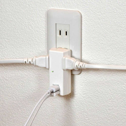 Elpa ELPA Lightning-Proof USB Tap 2 Outlets 2 Ports 2.4A Surge Guard UA-222SB