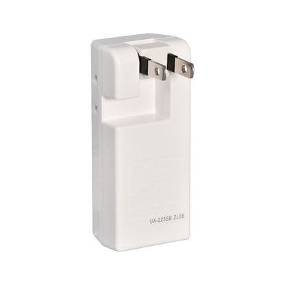 Elpa ELPA Lightning-Proof USB Tap 2 Outlets 2 Ports 3.4A Surge Guard Storage Plug Overcurrent Protection UA-223SB