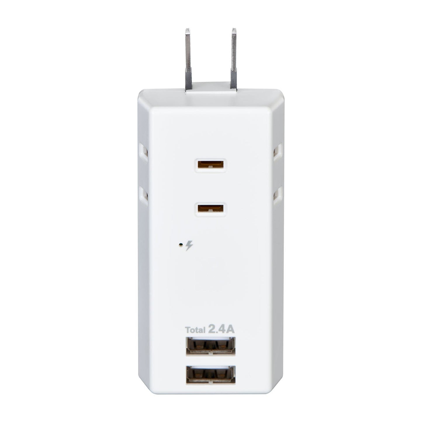 ELPA Lightning Surge Protector USB 2 Port Tap 3 Ports 2.4A UA-322SB