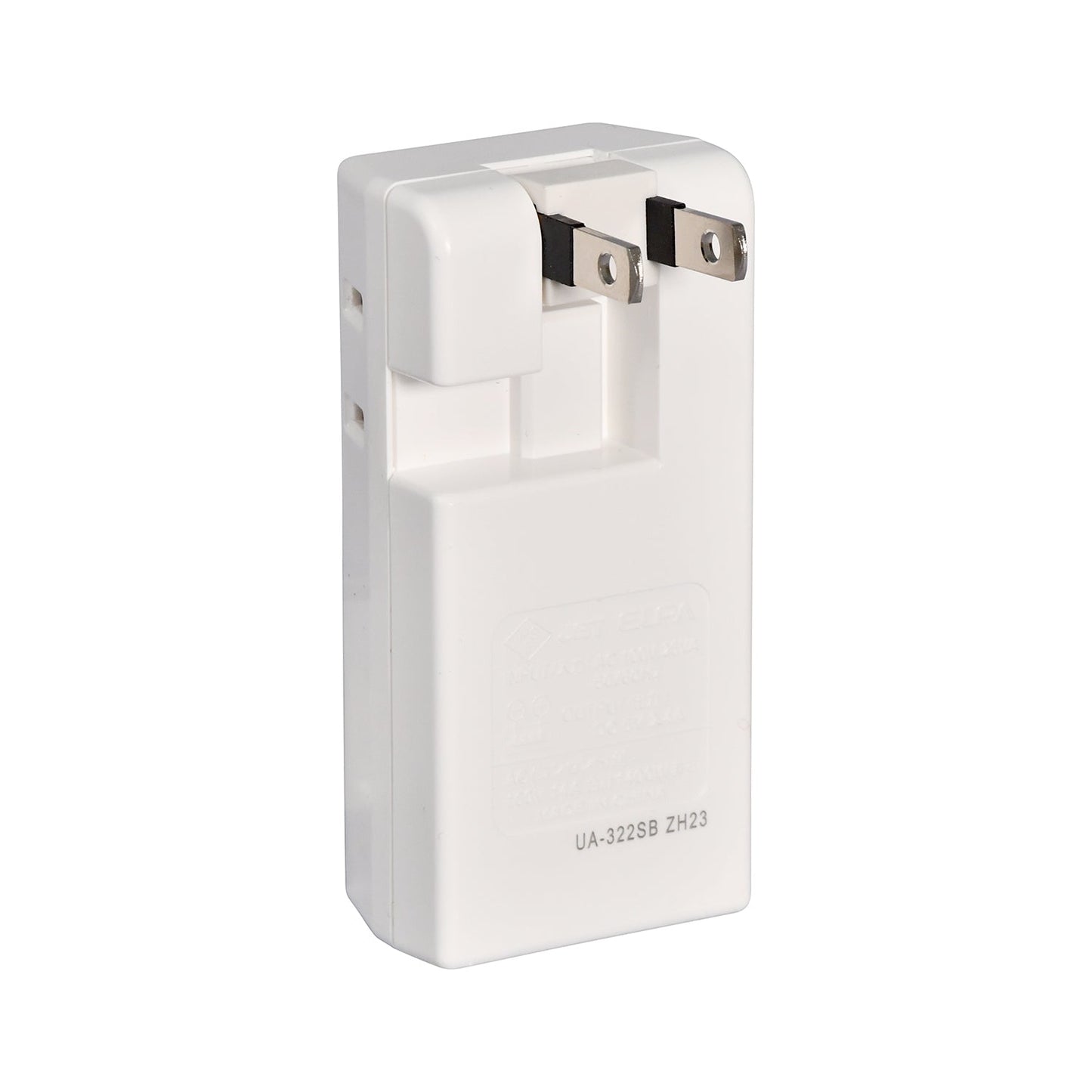 ELPA Lightning Surge Protector USB 2 Port Tap 3 Ports 2.4A UA-322SB